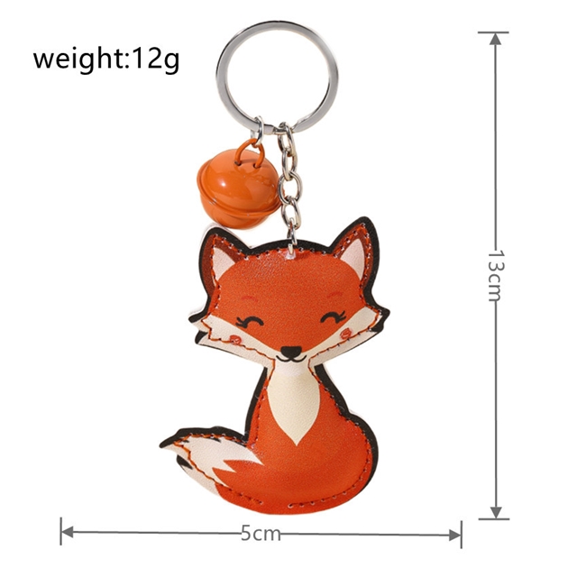 bell fox keychain pendant
