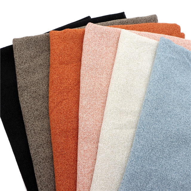 polyester solid color imitation linen fabric
