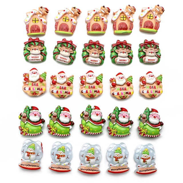 christmas series 3d resin accessories