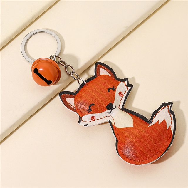 bell fox keychain pendant