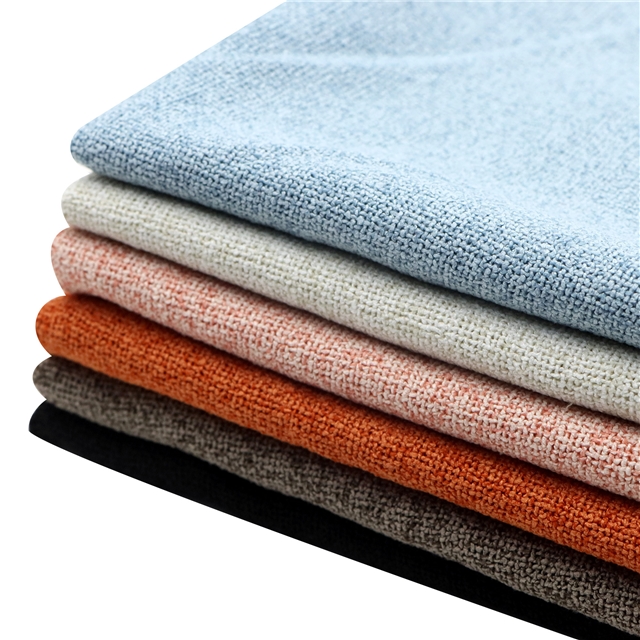polyester solid color imitation linen fabric