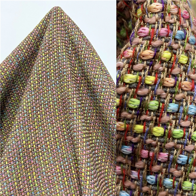 color woolen bright silk woven small fragrant fabric