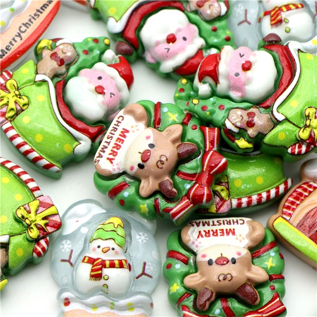 christmas series 3d resin accessories