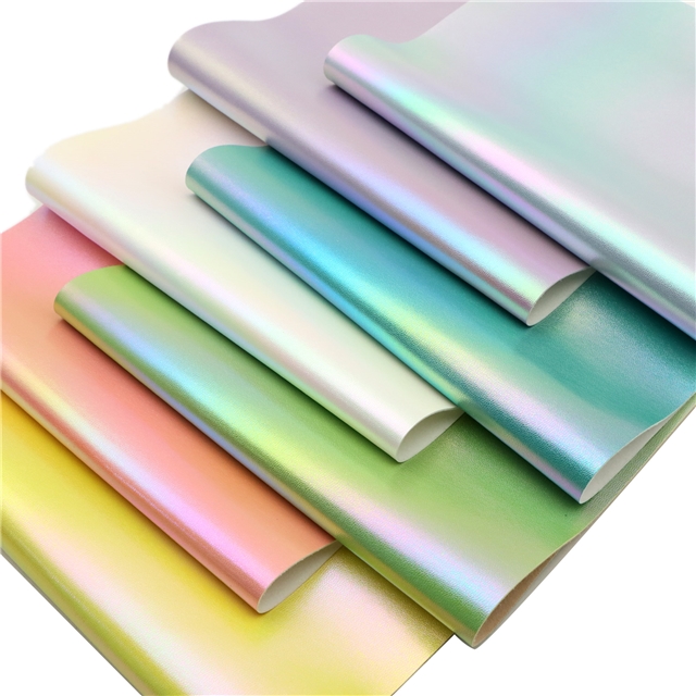 synthetic leather iridescent sheep pattern faux leather