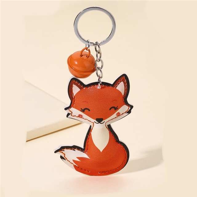 bell fox keychain pendant
