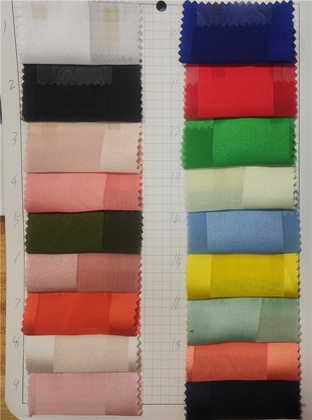 satin horizontal striped chiffon fabric