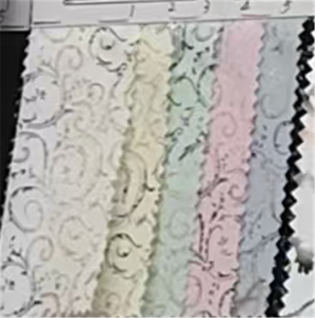 hot stamping damask polyester fabric