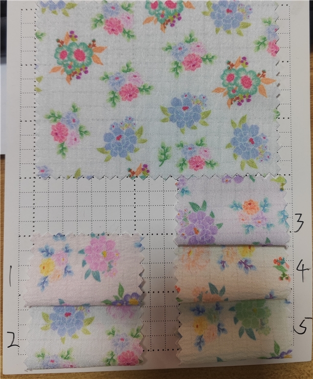 small floral polyester fabric
