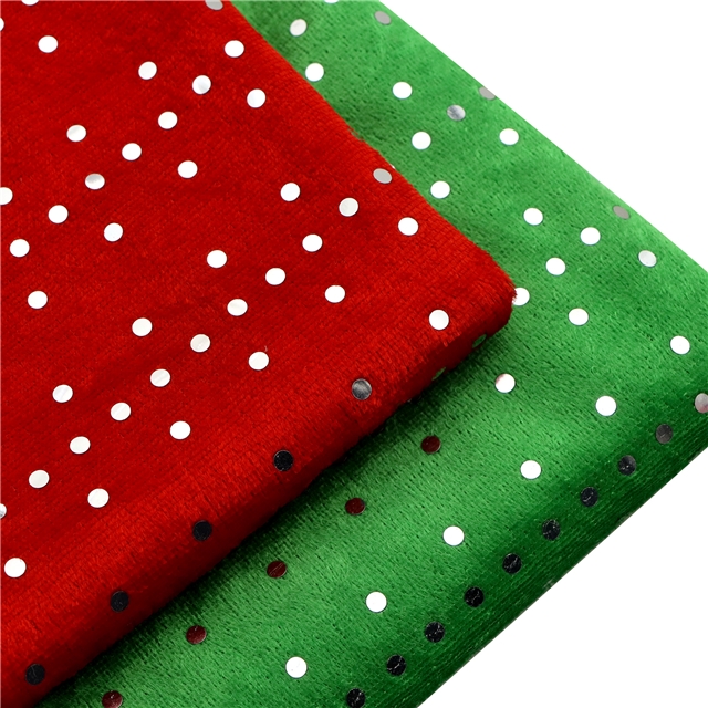 dots sequins velvet fabric