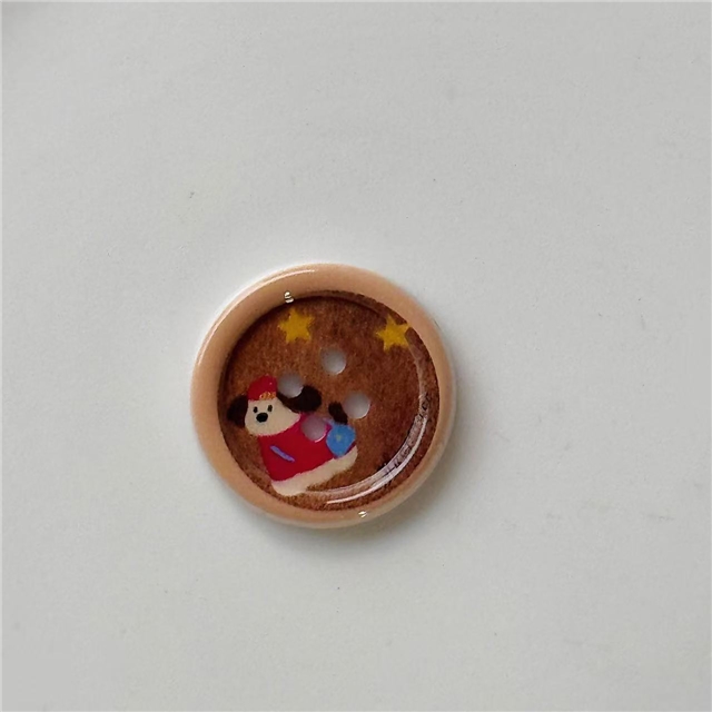 grid cartoon dog button accessories