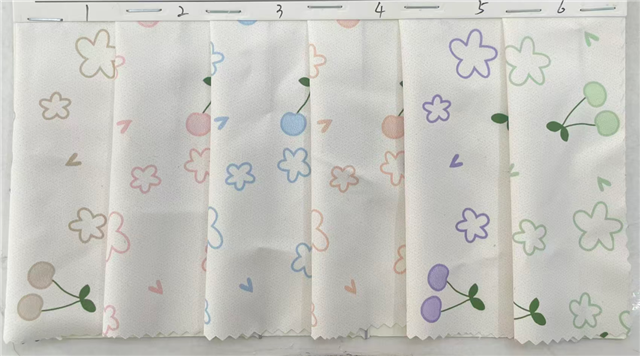 flower cherry printed polyester fabric