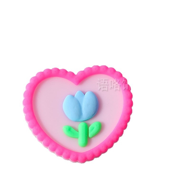 pvc heart tulip pvc soft rubber accessories