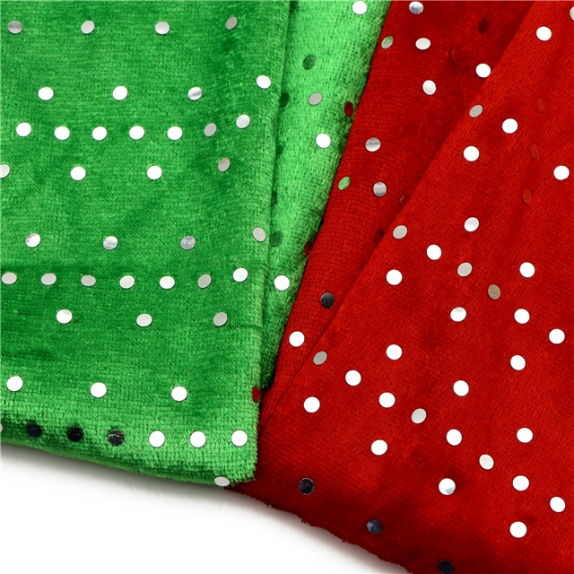 dots sequins velvet fabric