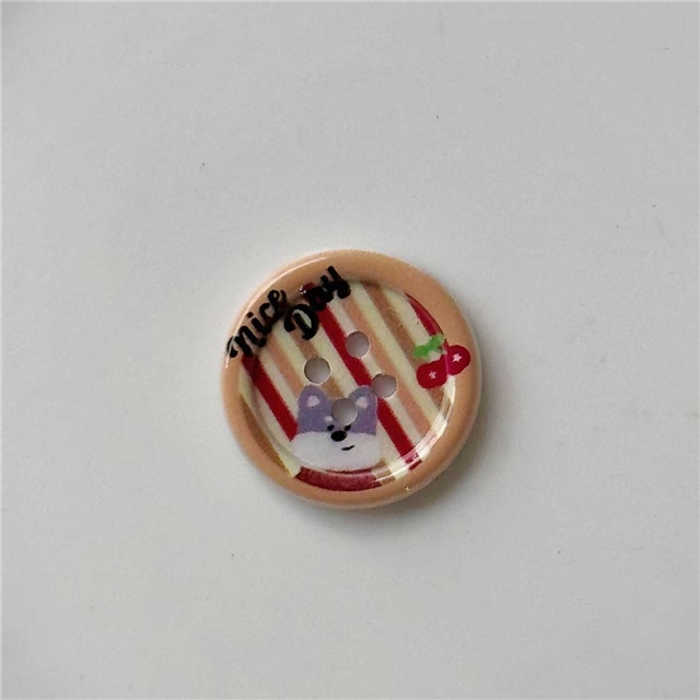 grid cartoon dog button accessories