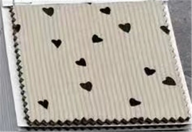 heart printed corduroy fabric