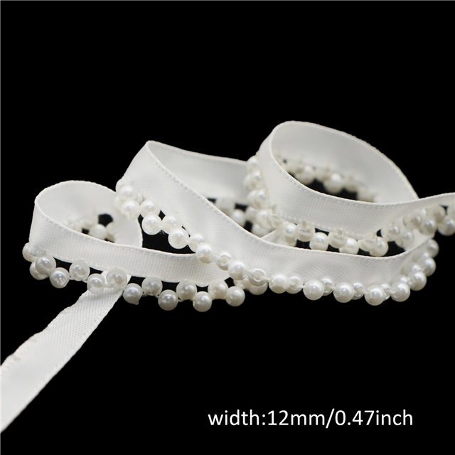 satin+ribbon+bubble beads+glass beads handmade beaded lace