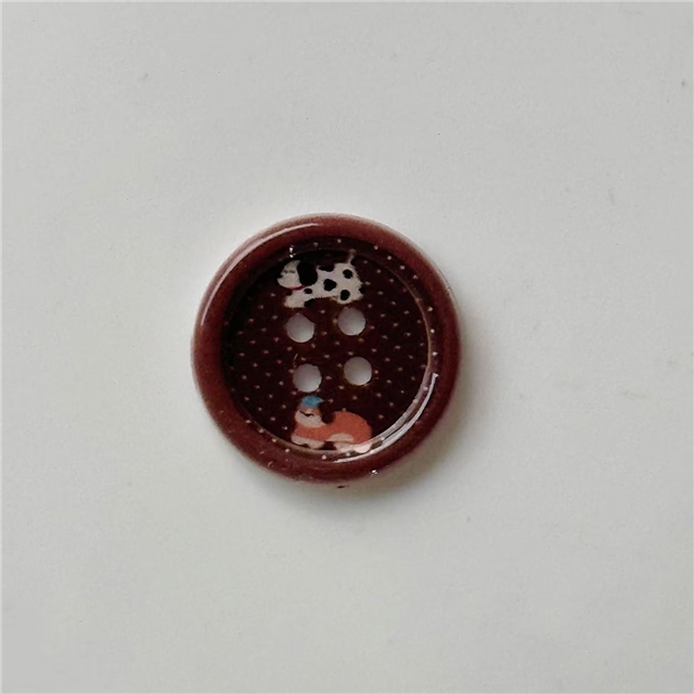 grid cartoon dog button accessories