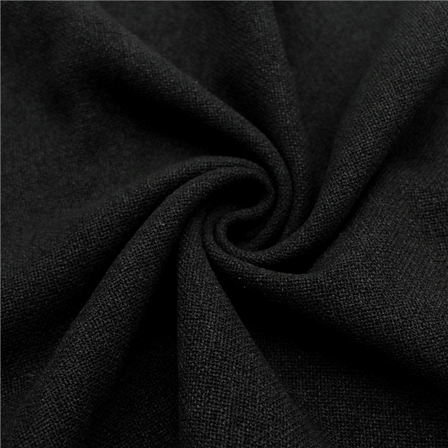 polyester solid color imitation linen fabric