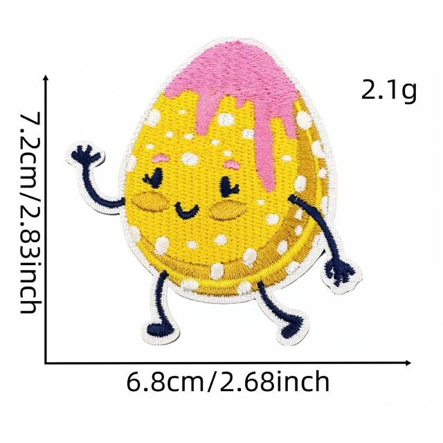 back with glue easter eggs rabbit embroidery patch（back with glue）