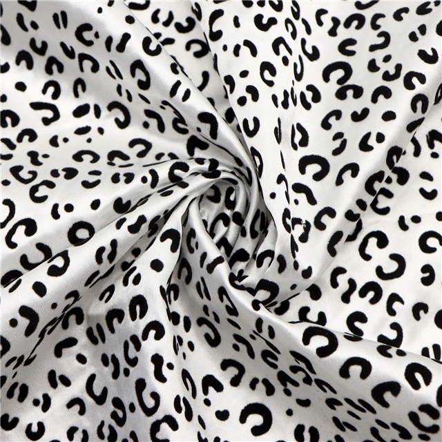 leopard series velvet satin fabric