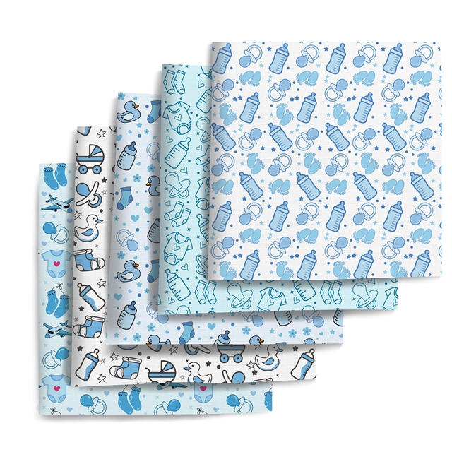 polyester cotton baby products series polyester cotton fabric set (5 pcs/set)