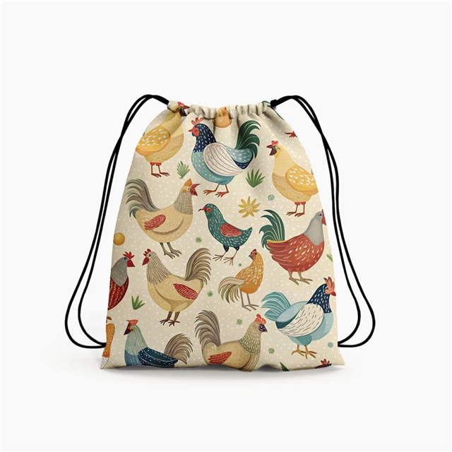 polyester cotton chicken series polyester cotton fabric set (5 pcs/set)