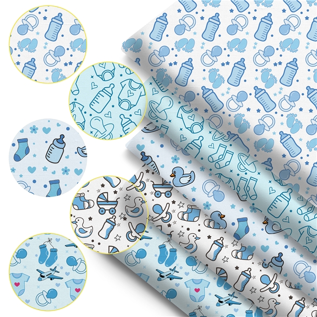 polyester cotton baby products series polyester cotton fabric set (5 pcs/set)