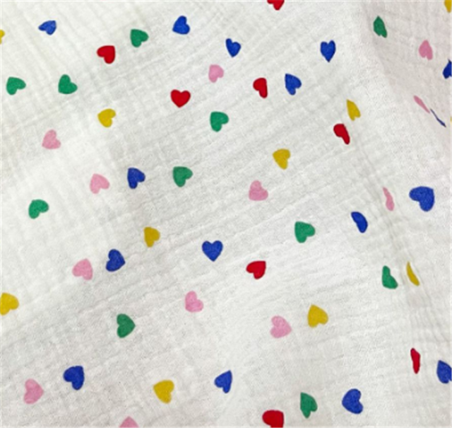 100% cotton color heart cotton double-layer gauze