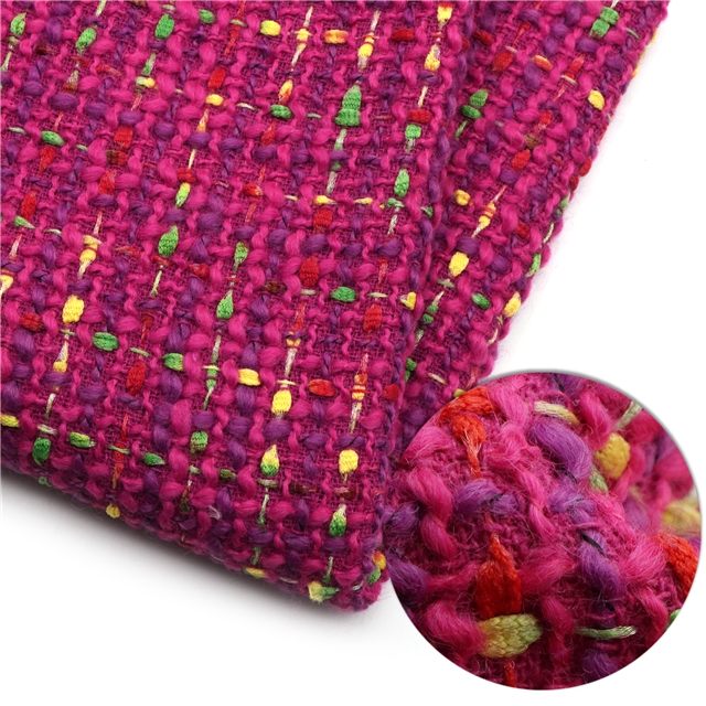 small fragrance Woolen woolen woolen woven fabric pink,50*150cm(19.7*59.1