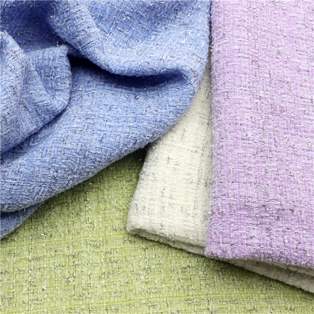 woolen bright silk woven small fragrant fabric