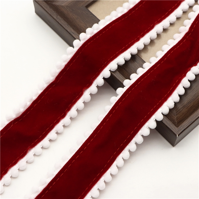 white ball lace velvet tape