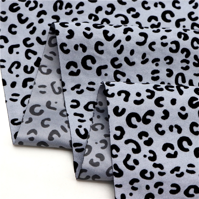 leopard series velvet satin fabric