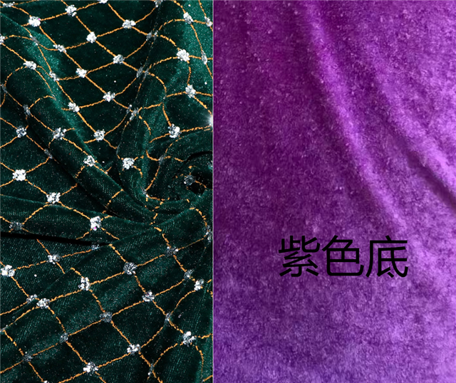 diamond patterned glitter velvet fabric