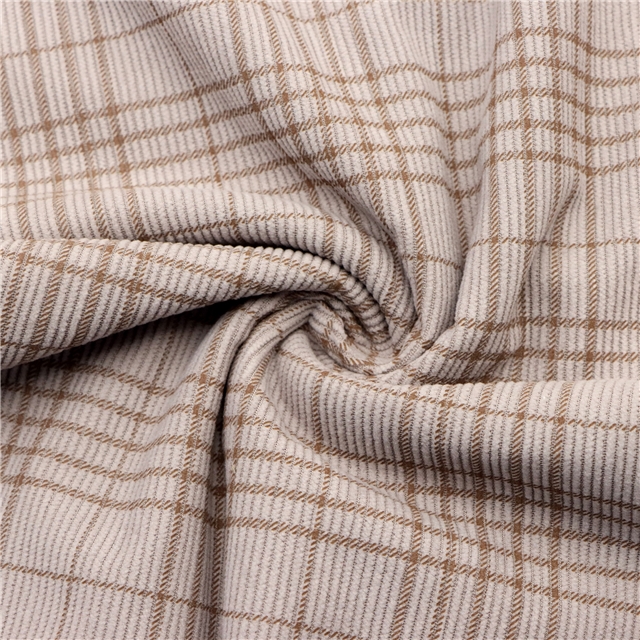 16 plaid printing corduroy fabric