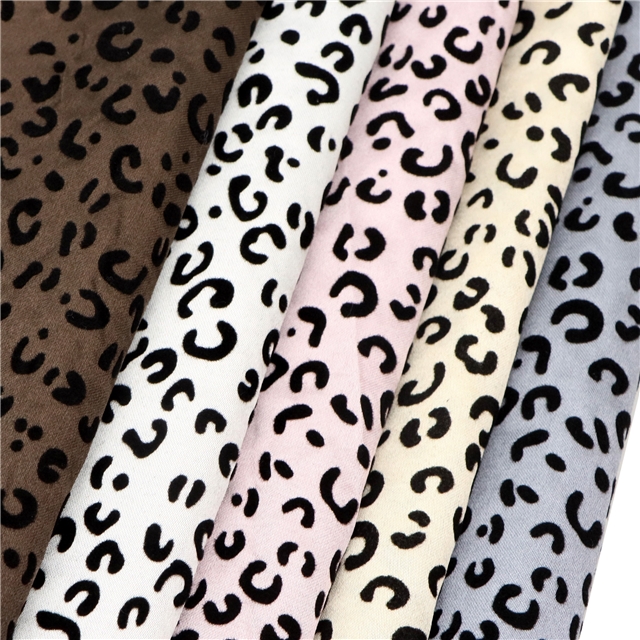 leopard series velvet satin fabric