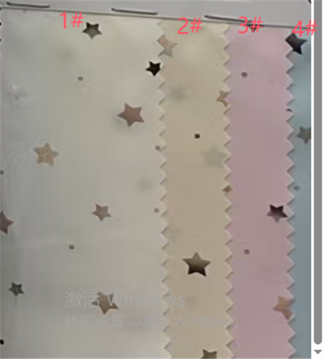 hot stamping star polyester fabric