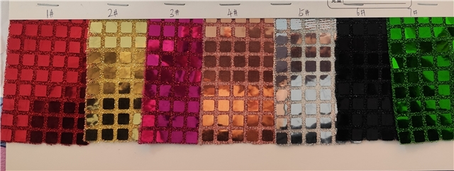 square sequin gold and silver wire needle woven fabric