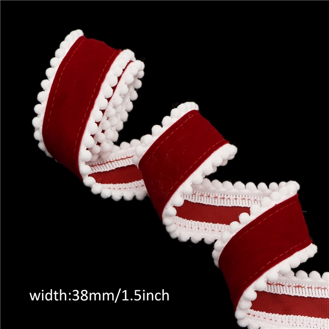 white ball lace velvet tape