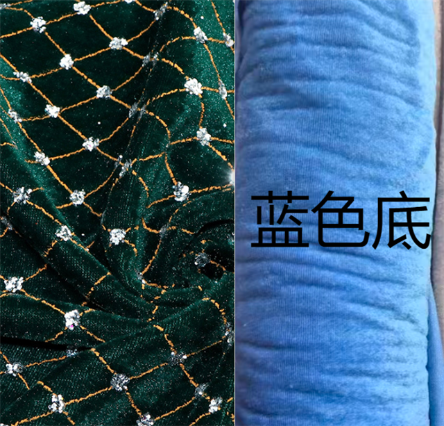 diamond patterned glitter velvet fabric