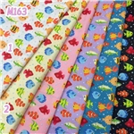 ocean fish printed polyester fabric