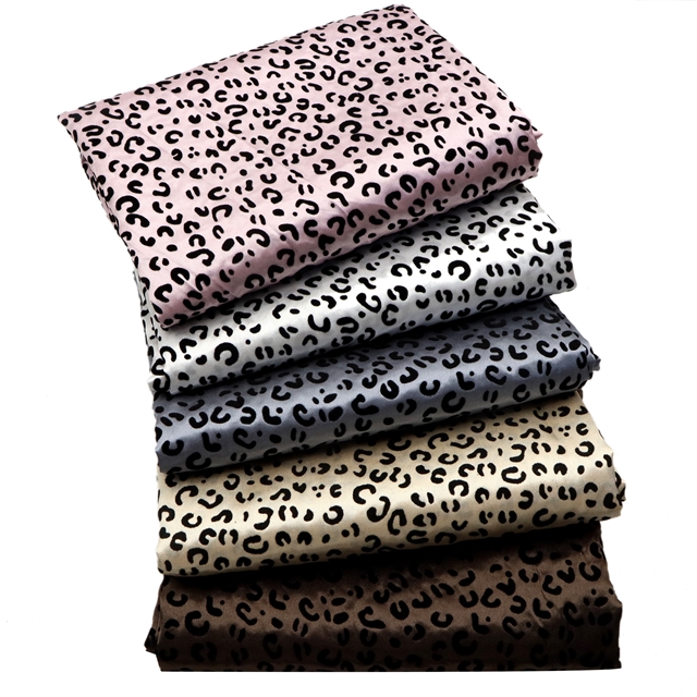 leopard series velvet satin fabric