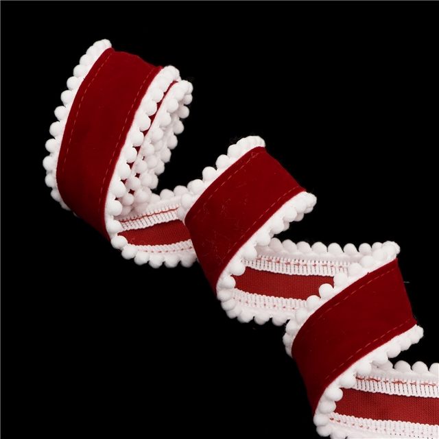 white ball lace velvet tape