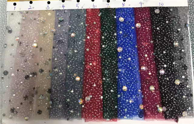 Hotfix Rhinestone Fine sequins Crystals mesh gauze 