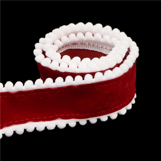 white ball lace velvet tape