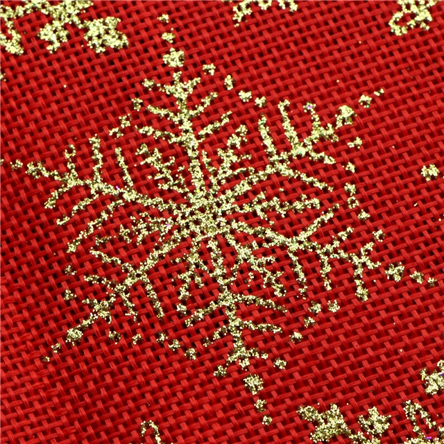 glitter christmas snowflake faux linen