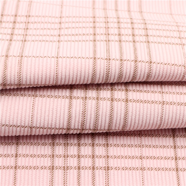 16 plaid printing corduroy fabric
