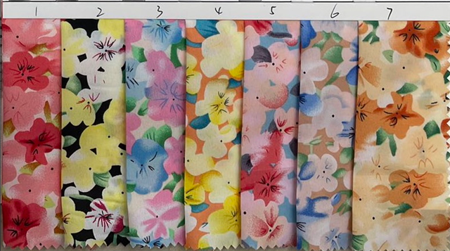 100％ polyester flower 100％ polyester fabric