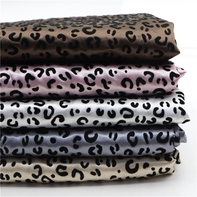 leopard series velvet satin fabric