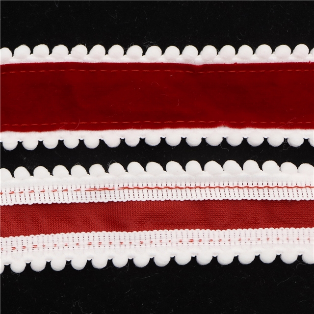 white ball lace velvet tape