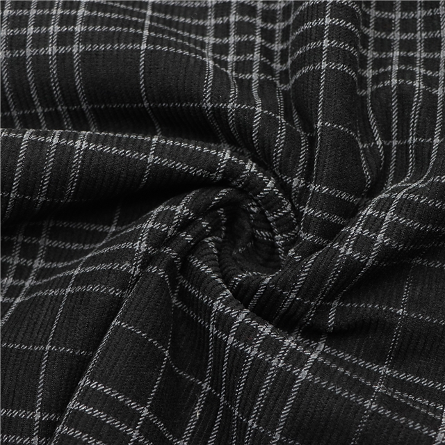 16 plaid printing corduroy fabric